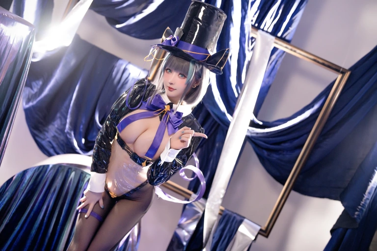 星之迟迟《2024年08月计划B 碧蓝航线 柴郡》写真图集 32P｜在线预览与图包下载
