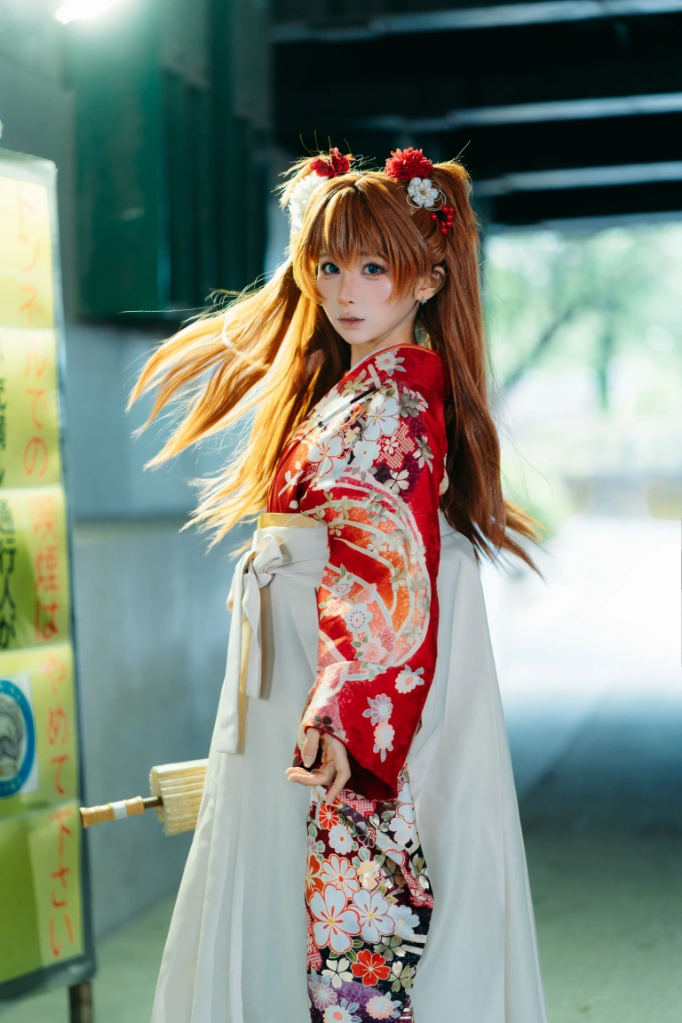 蠢沫沫《EVA 明日香 和服》写真图集 30P｜在线预览与图包下载
