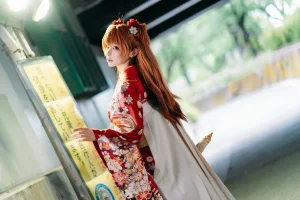 蠢沫沫《EVA 明日香 和服》写真图集 30P｜在线预览与图包下载