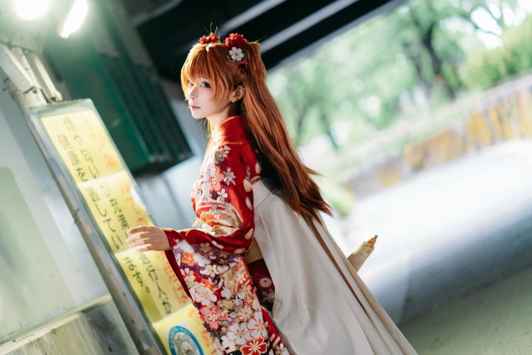 蠢沫沫《EVA 明日香 和服》写真图集 30P｜在线预览与图包下载
