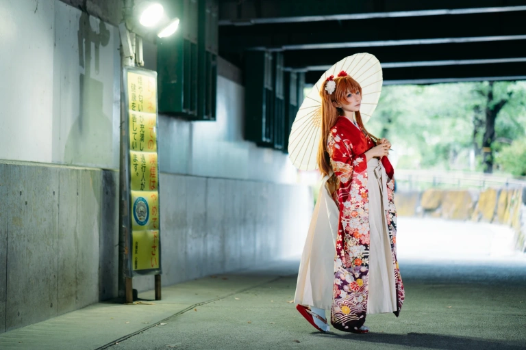 蠢沫沫《EVA 明日香 和服》写真图集 30P｜在线预览与图包下载