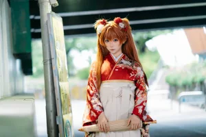 蠢沫沫《EVA 明日香 和服》写真图集 30P｜在线预览与图包下载