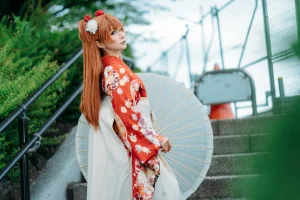 蠢沫沫《EVA 明日香 和服》写真图集 30P｜在线预览与图包下载