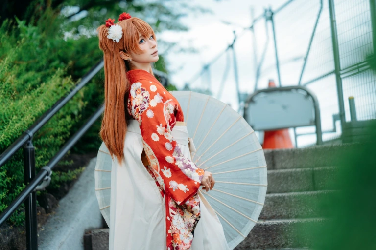 蠢沫沫《EVA 明日香 和服》写真图集 30P｜在线预览与图包下载