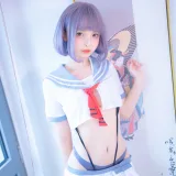 神楽坂真冬《第四季 序号4：《灰丝吊带JK》》写真图集 75P｜在线预览与图包下载