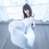 神楽坂真冬《第四季 序号7：《蓝白格》》写真图集 75P｜在线预览与图包下载
