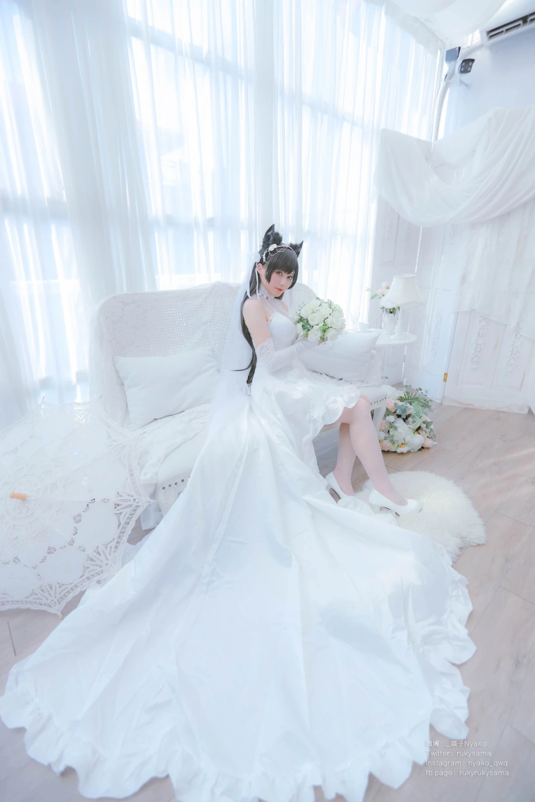 Nyako喵子《爱宕婚纱》写真图集 62P｜在线预览与图包下载