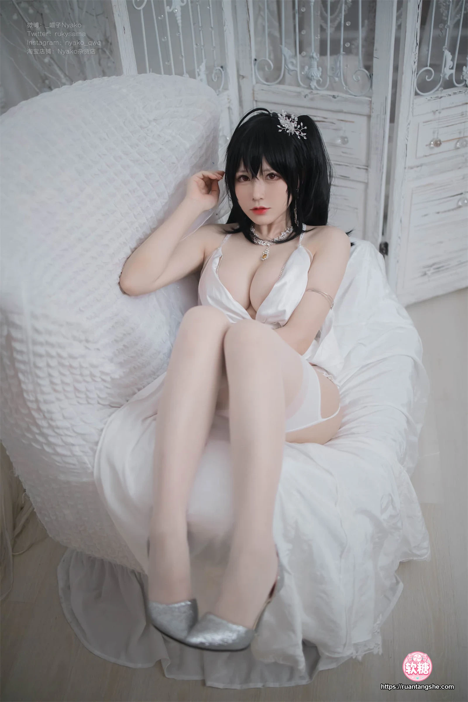 Nyako喵子 Nyako喵子 NO.042 - 大凤纯白婚纱