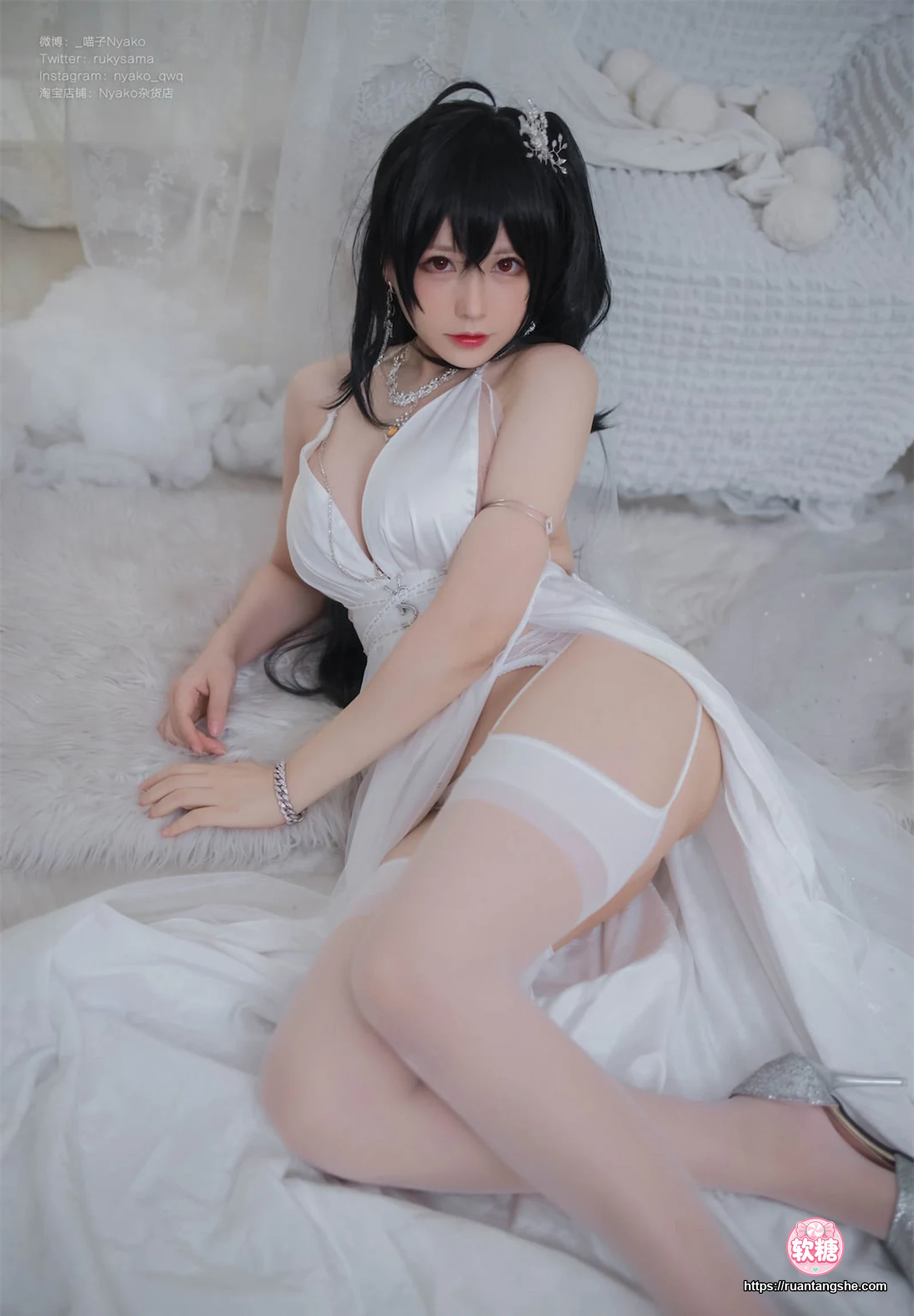 Nyako喵子 Nyako喵子 NO.042 - 大凤纯白婚纱