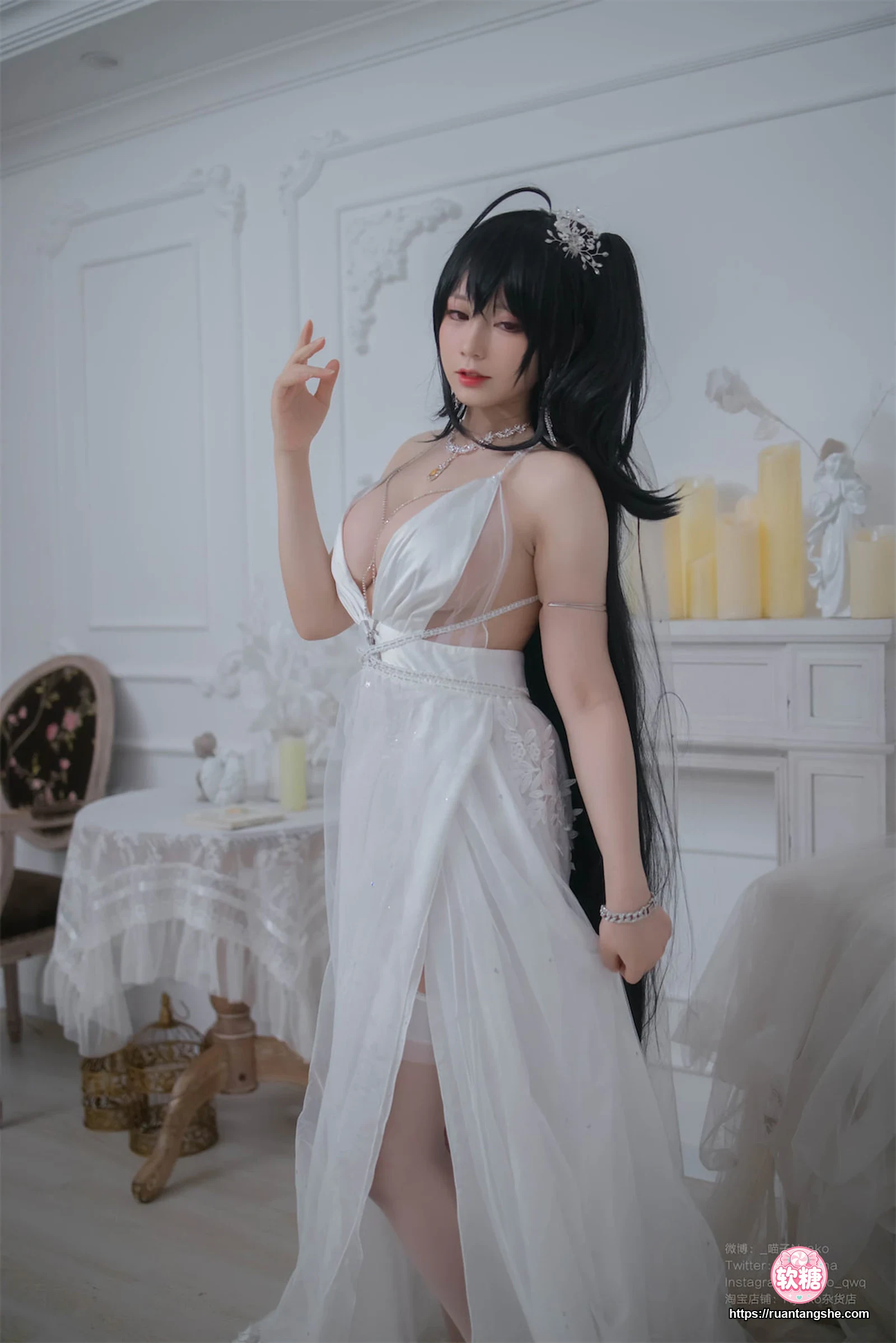 Nyako喵子 Nyako喵子 NO.042 - 大凤纯白婚纱