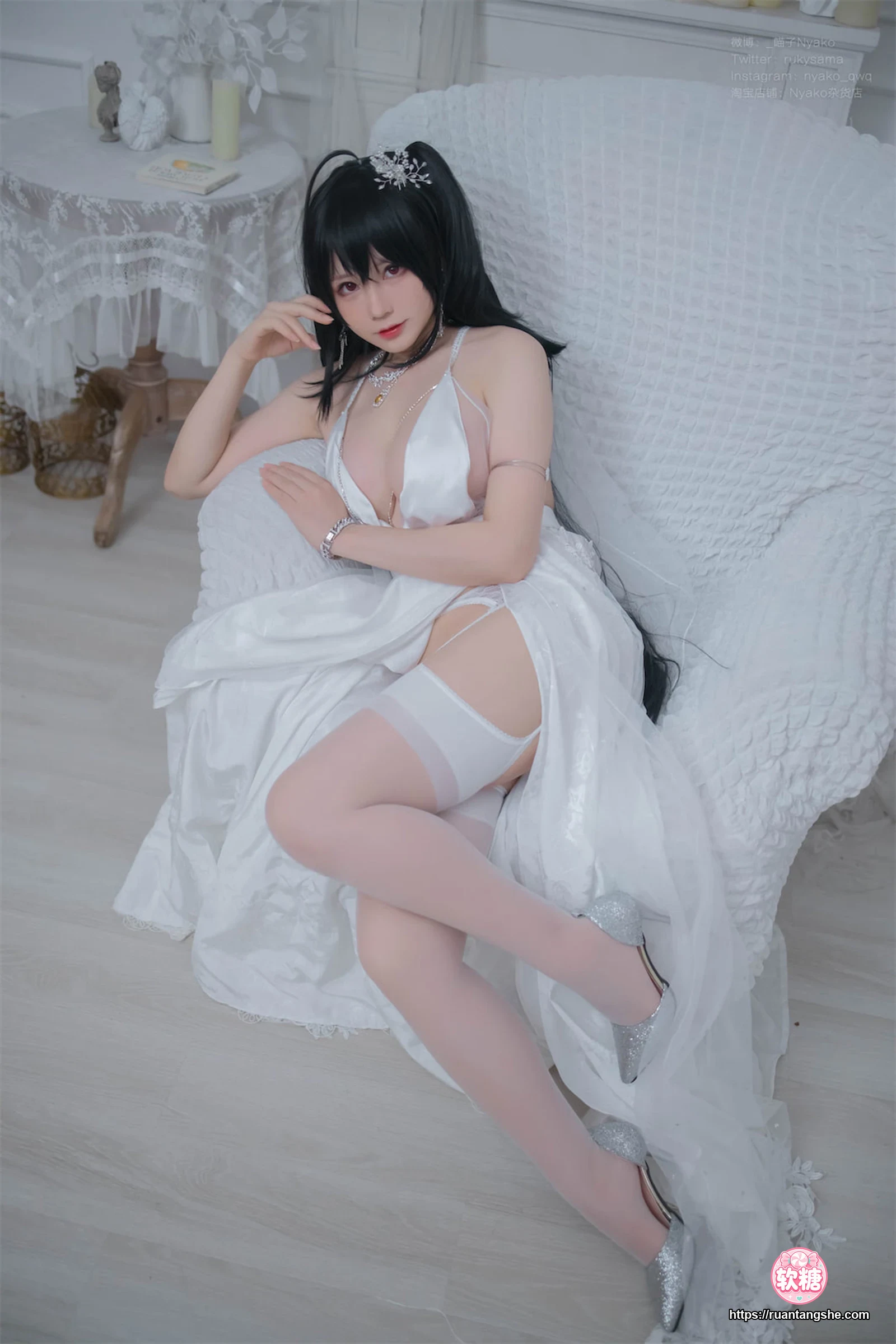 Nyako喵子 Nyako喵子 NO.042 - 大凤纯白婚纱