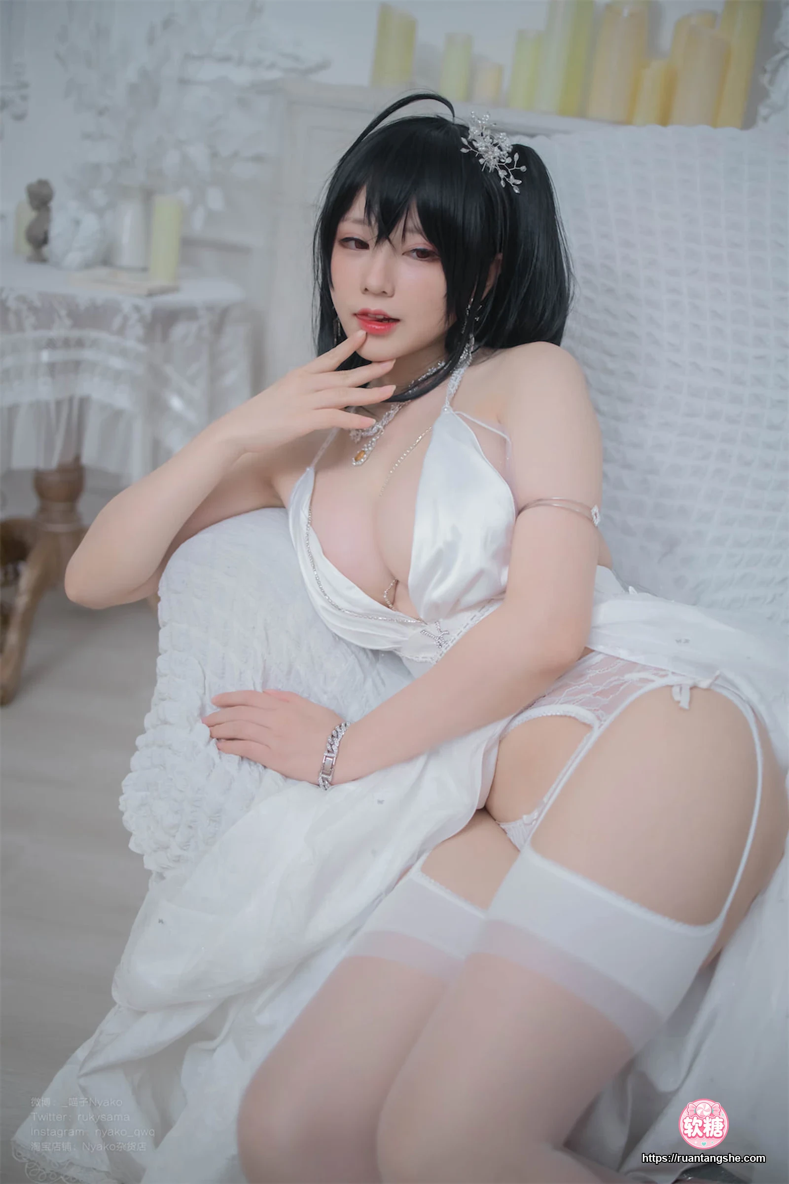 Nyako喵子 Nyako喵子 NO.042 - 大凤纯白婚纱