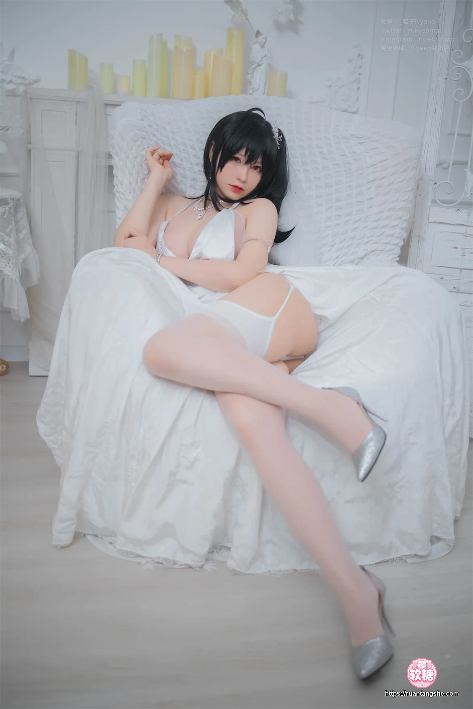 Nyako喵子 Nyako喵子 NO.042 - 大凤纯白婚纱