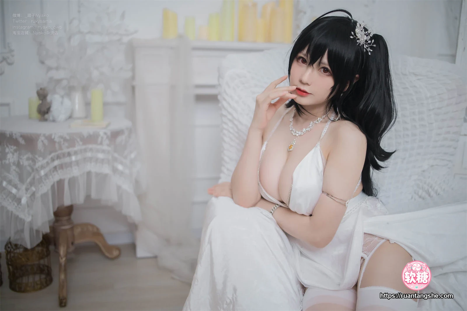 Nyako喵子 Nyako喵子 NO.042 - 大凤纯白婚纱