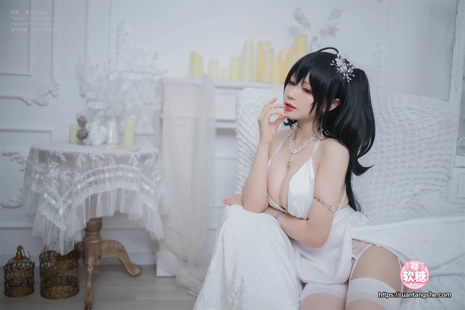 Nyako喵子 Nyako喵子 NO.042 - 大凤纯白婚纱