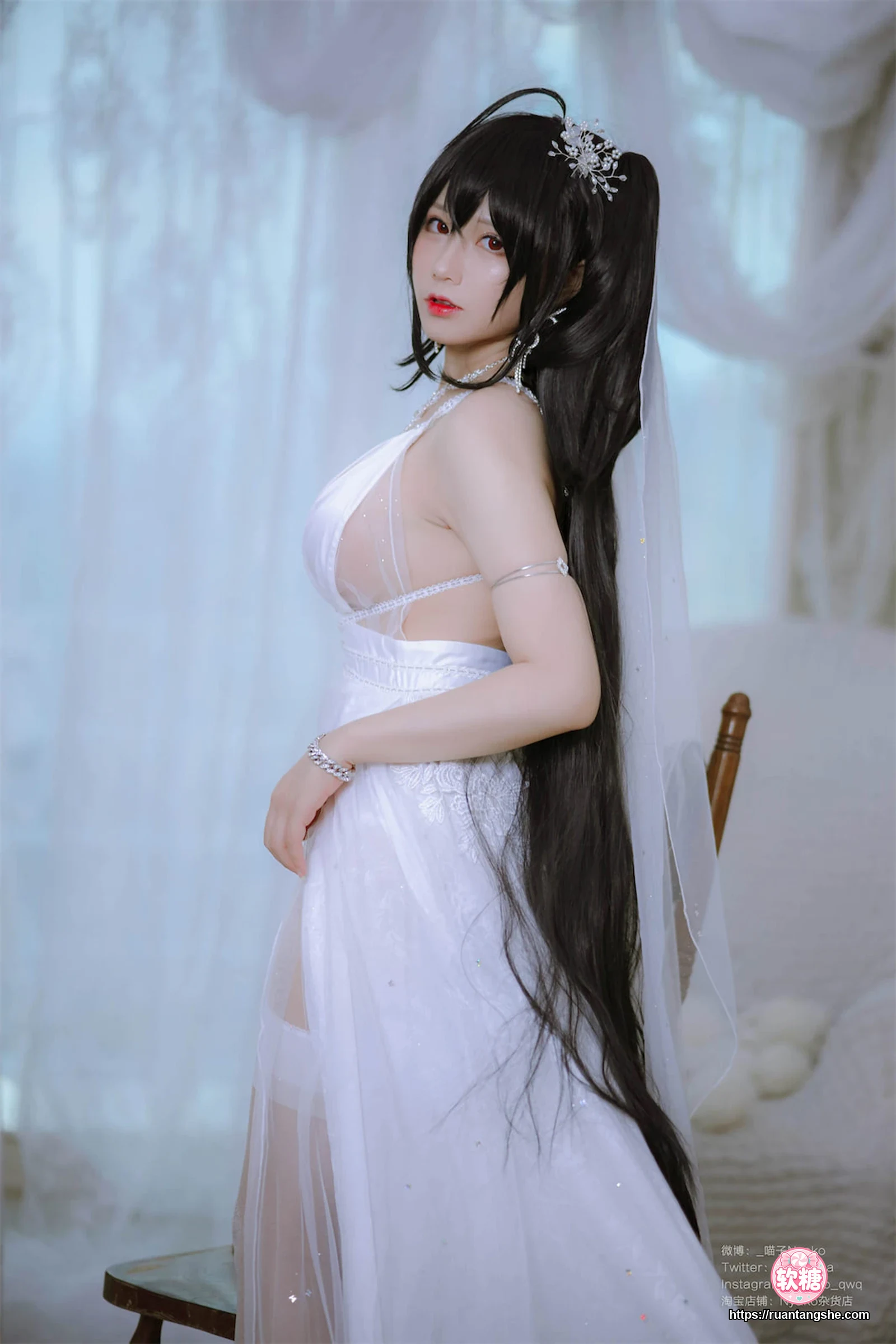 Nyako喵子 Nyako喵子 NO.042 - 大凤纯白婚纱