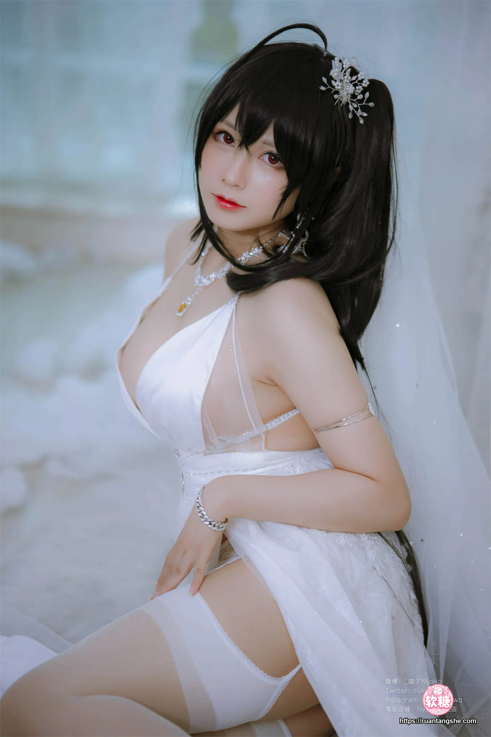 Nyako喵子 Nyako喵子 NO.042 - 大凤纯白婚纱