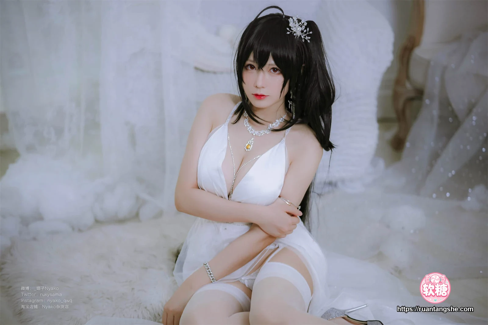 Nyako喵子 Nyako喵子 NO.042 - 大凤纯白婚纱