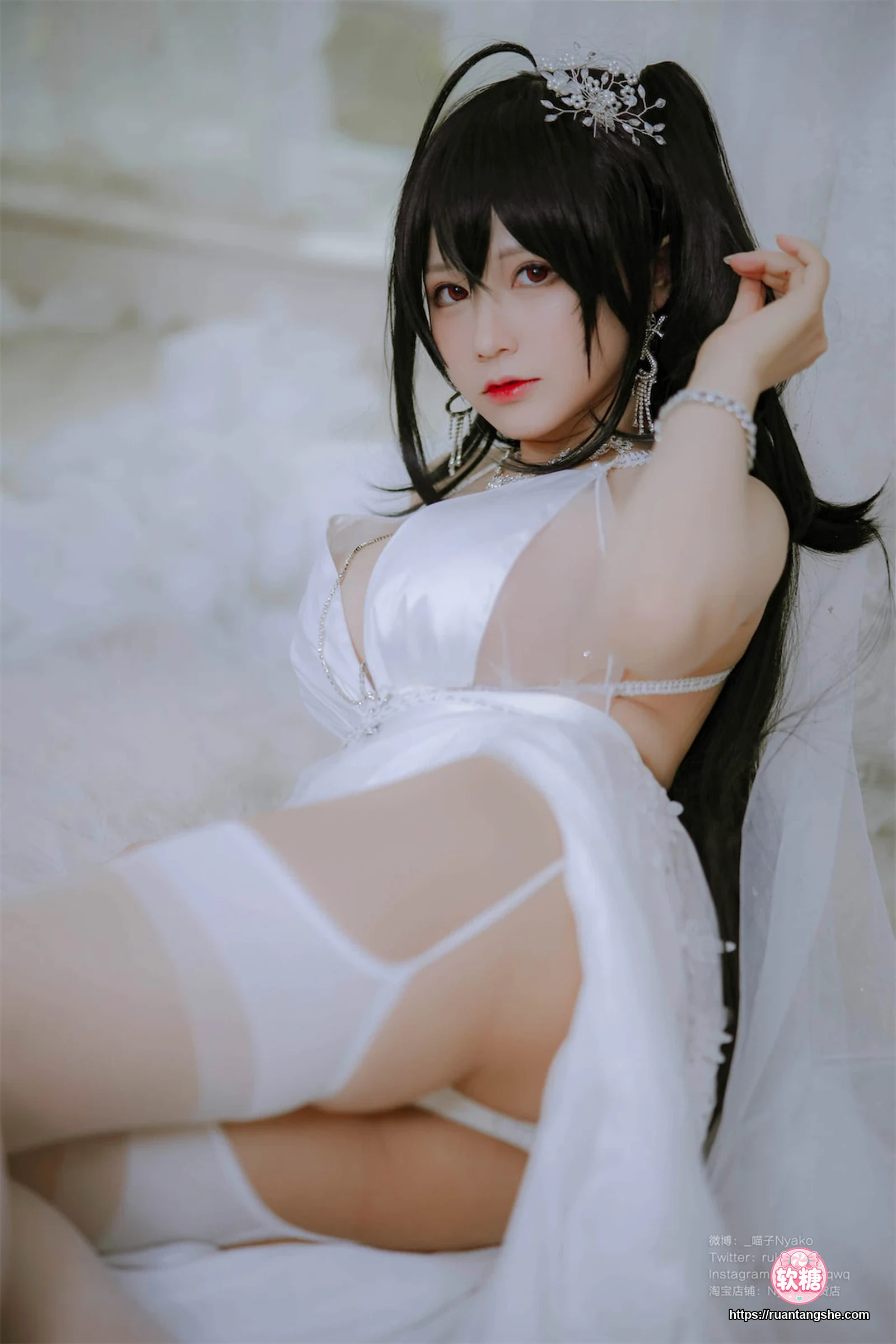 Nyako喵子 Nyako喵子 NO.042 - 大凤纯白婚纱