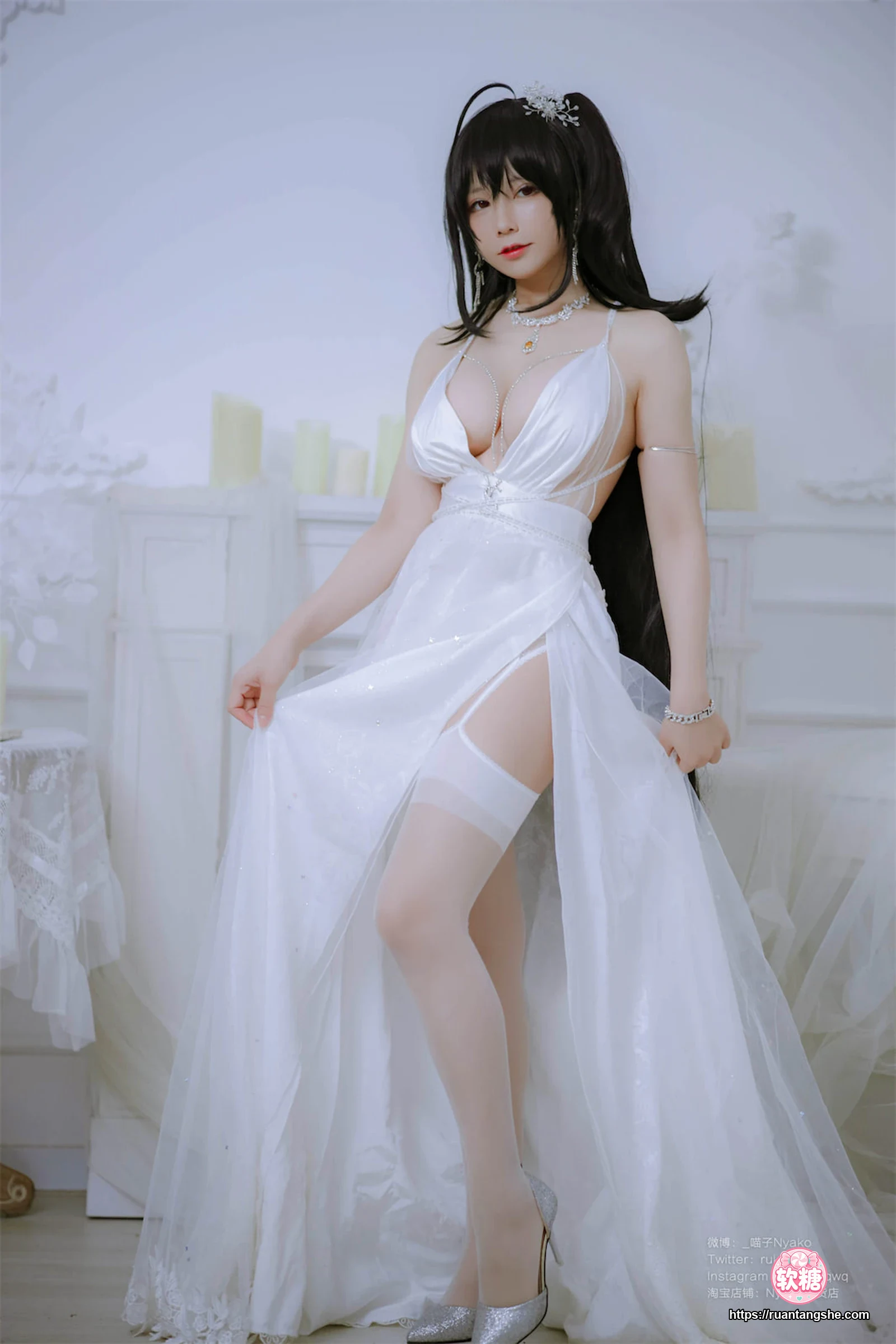 Nyako喵子 Nyako喵子 NO.042 - 大凤纯白婚纱