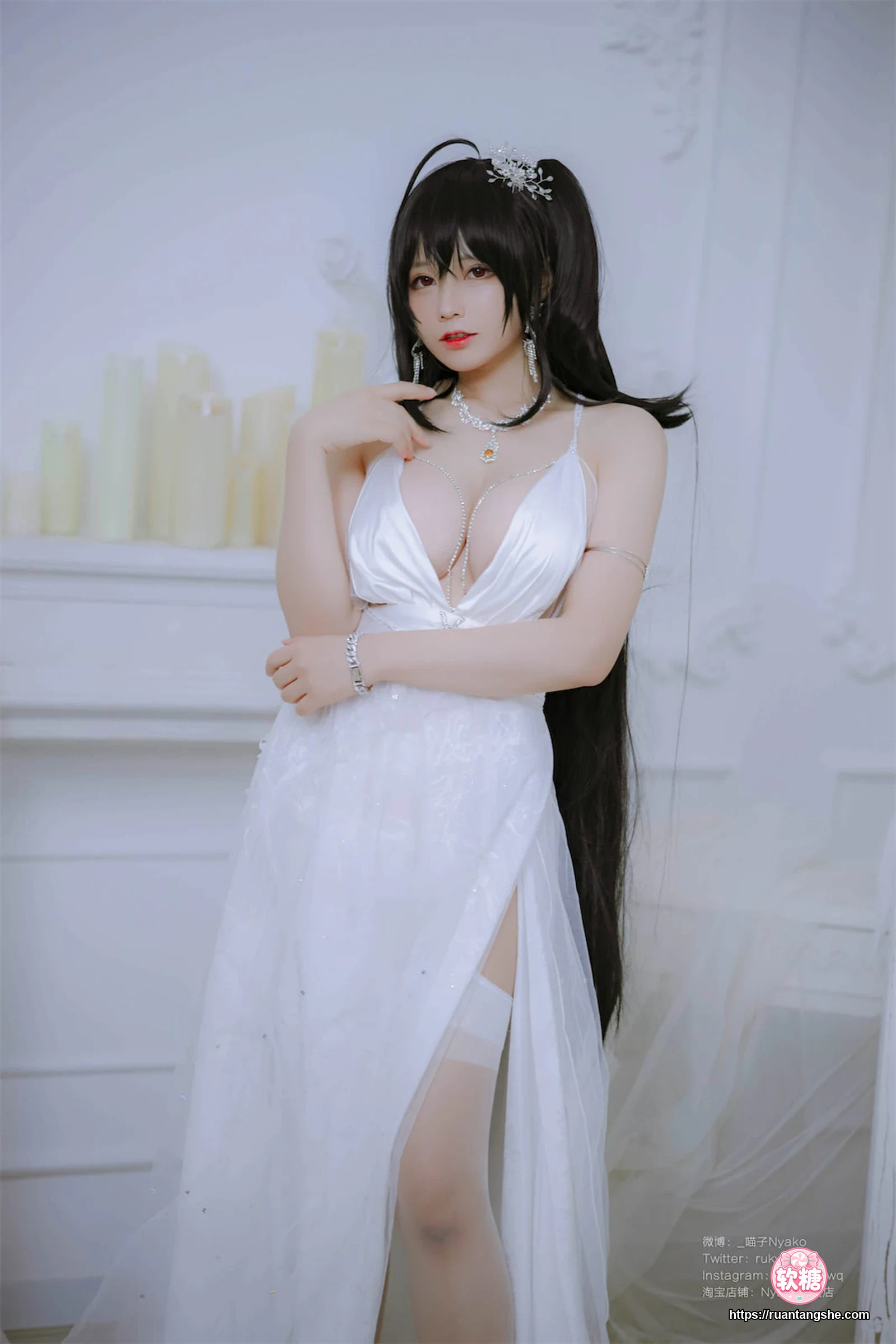 Nyako喵子 Nyako喵子 NO.042 - 大凤纯白婚纱