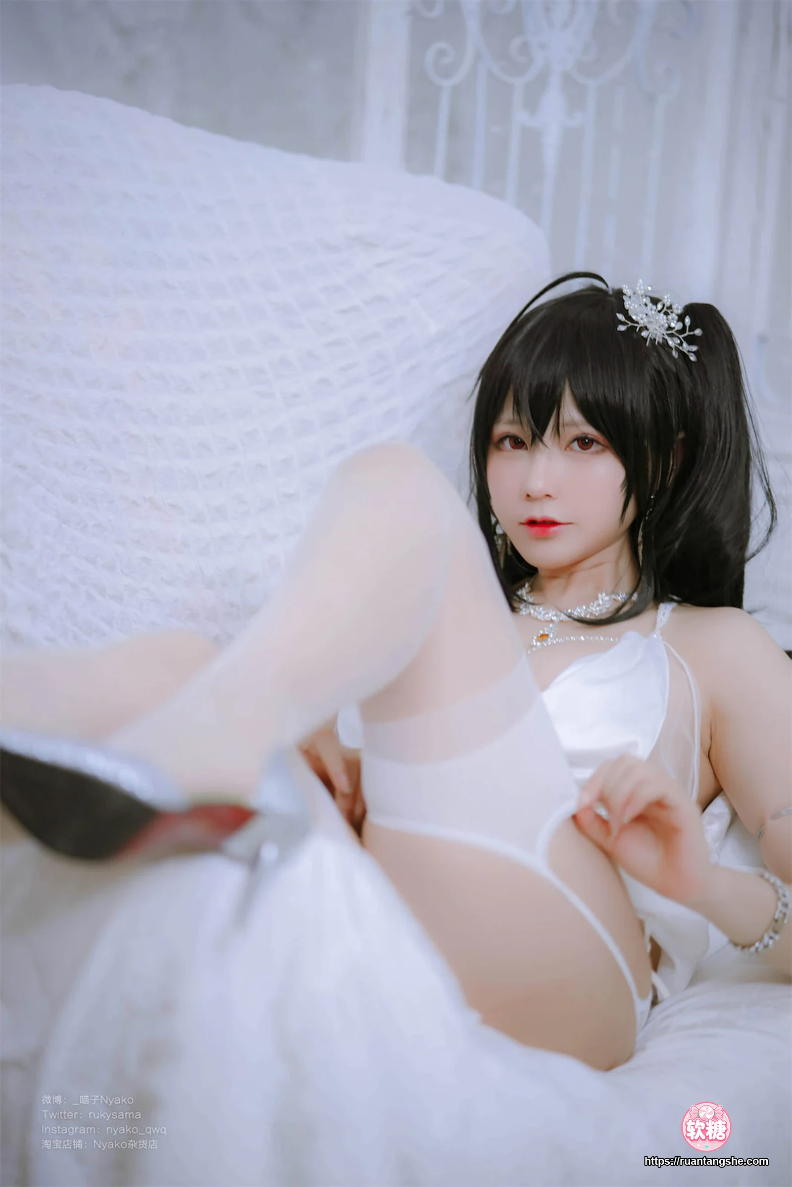 Nyako喵子 Nyako喵子 NO.042 - 大凤纯白婚纱