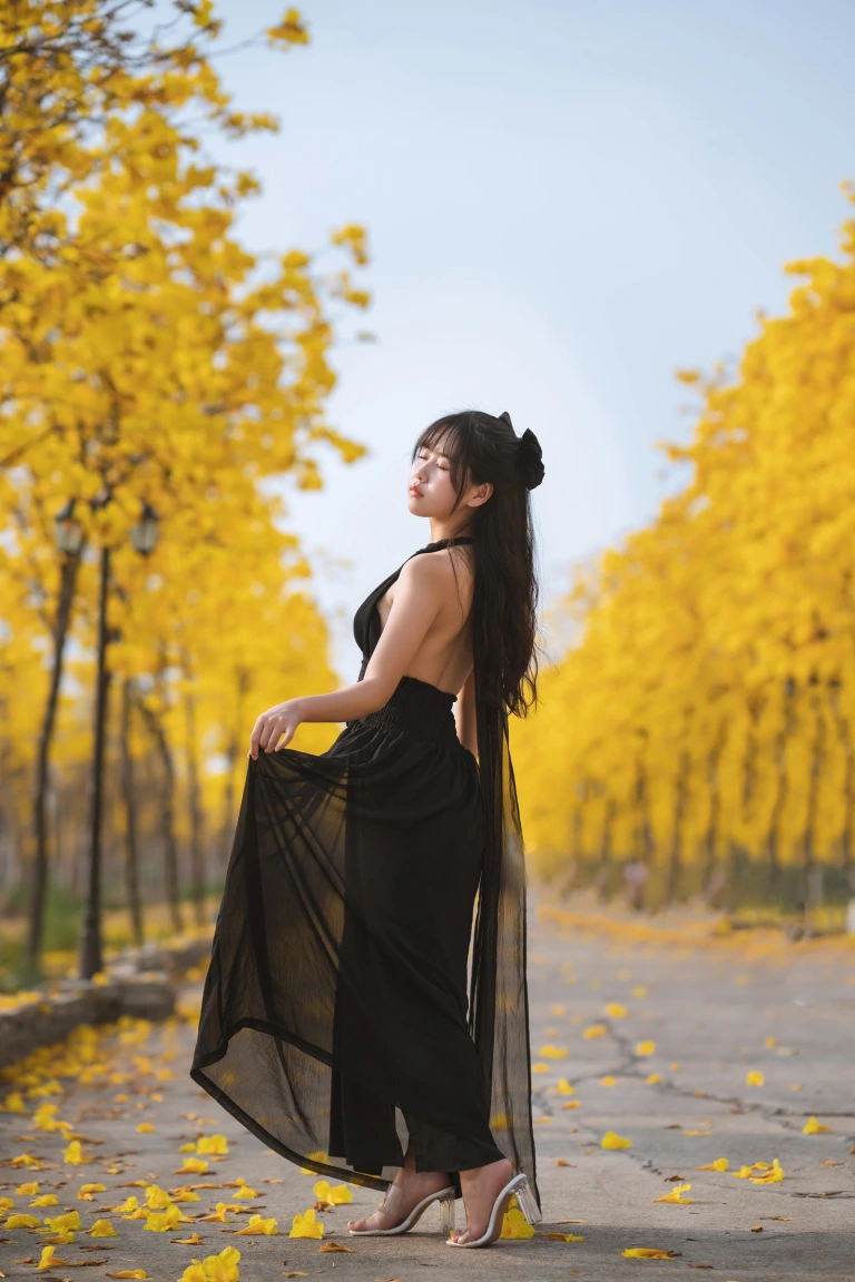 萌芽儿o0《秋有银杏 春有黄风铃》写真图集 23P｜在线预览与图包下载