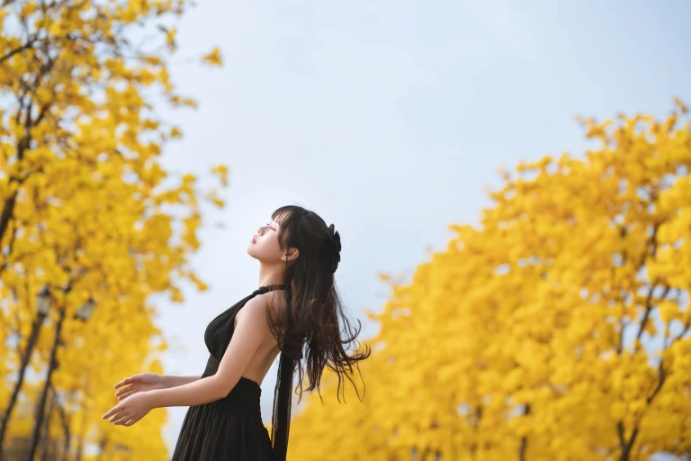 萌芽儿o0《秋有银杏 春有黄风铃》写真图集 23P｜在线预览与图包下载