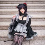 rioko凉凉子《更衣人偶坠入爱河 喜多川海梦cos+黑江雫女仆装（漫展+game）》写真图集 108P+6V｜在线预览与图包下载