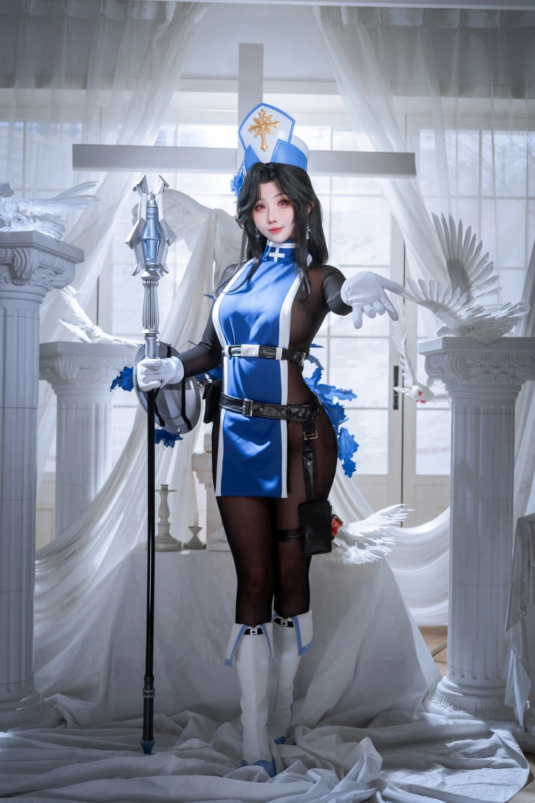 rioko凉凉子《Nikke胜利女神 梅登冰玫瑰》写真图集 45P｜在线预览与图包下载