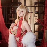 rioko凉凉子《碧蓝航线 怨仇 旗袍 杯盏盈芳华》写真图集 25P｜在线预览与图包下载