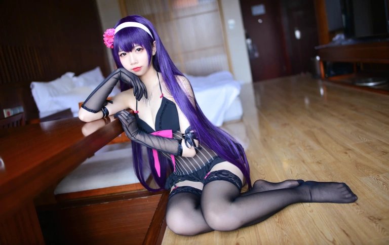 雪琪SAMA《霞之丘诗羽内衣》写真图集 17P｜在线预览与图包下载