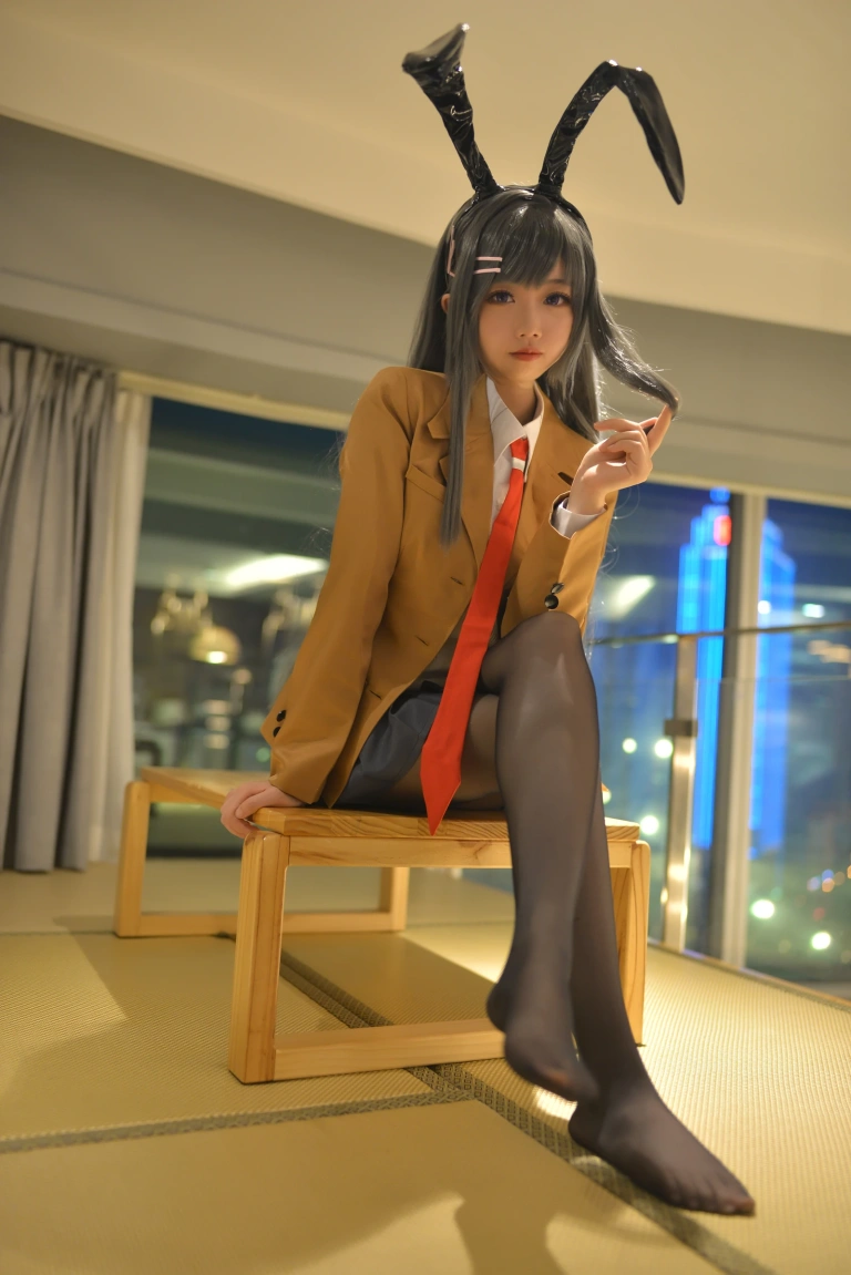 雪琪SAMA《麻衣制服兔女郎》写真图集 58P｜在线预览与图包下载