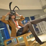 雪琪SAMA《麻衣制服兔女郎》写真图集 58P｜在线预览与图包下载
