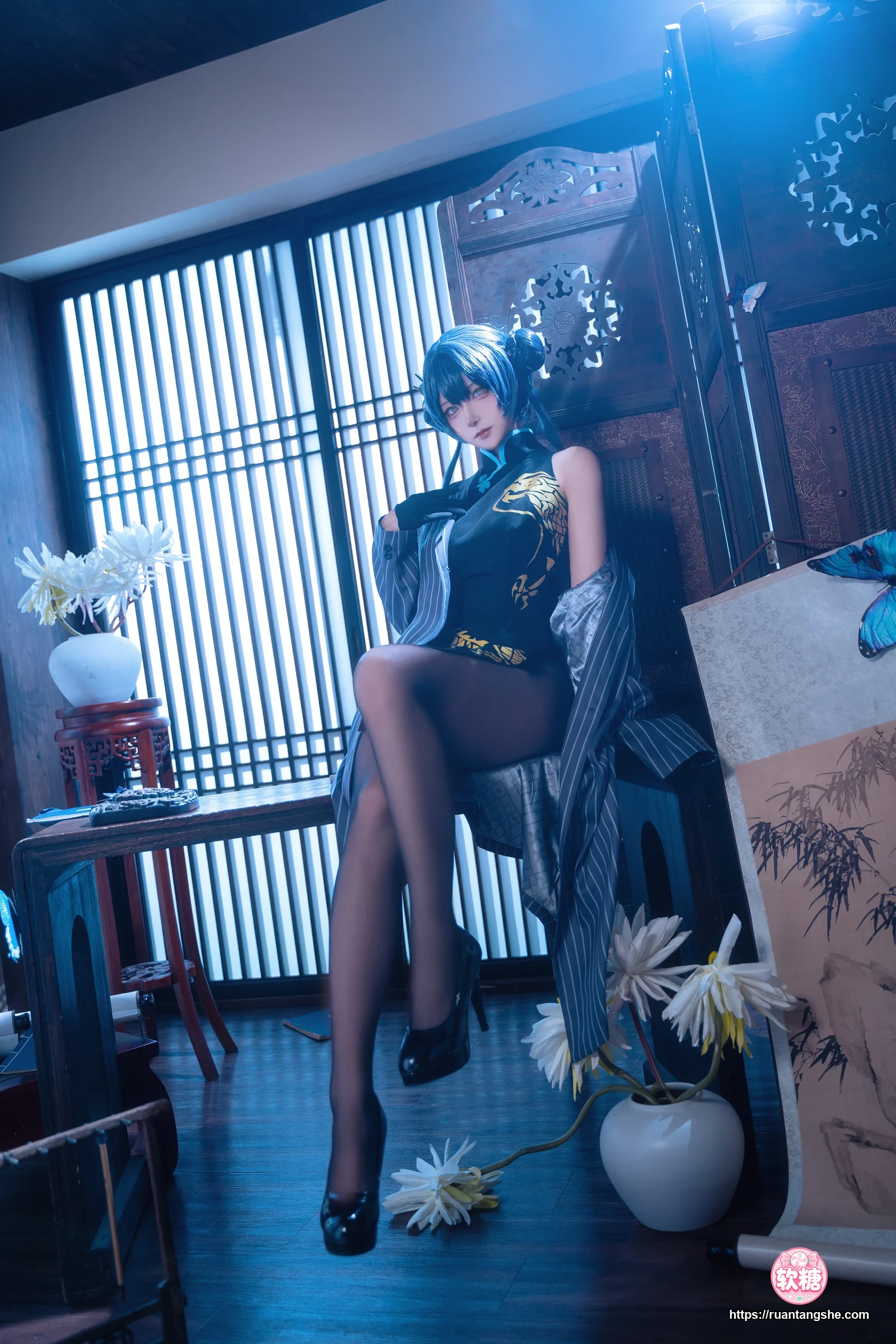 Seya-狮砸 Seya-狮砸 NO.047 - 蔚蓝档案 妃咲旗袍