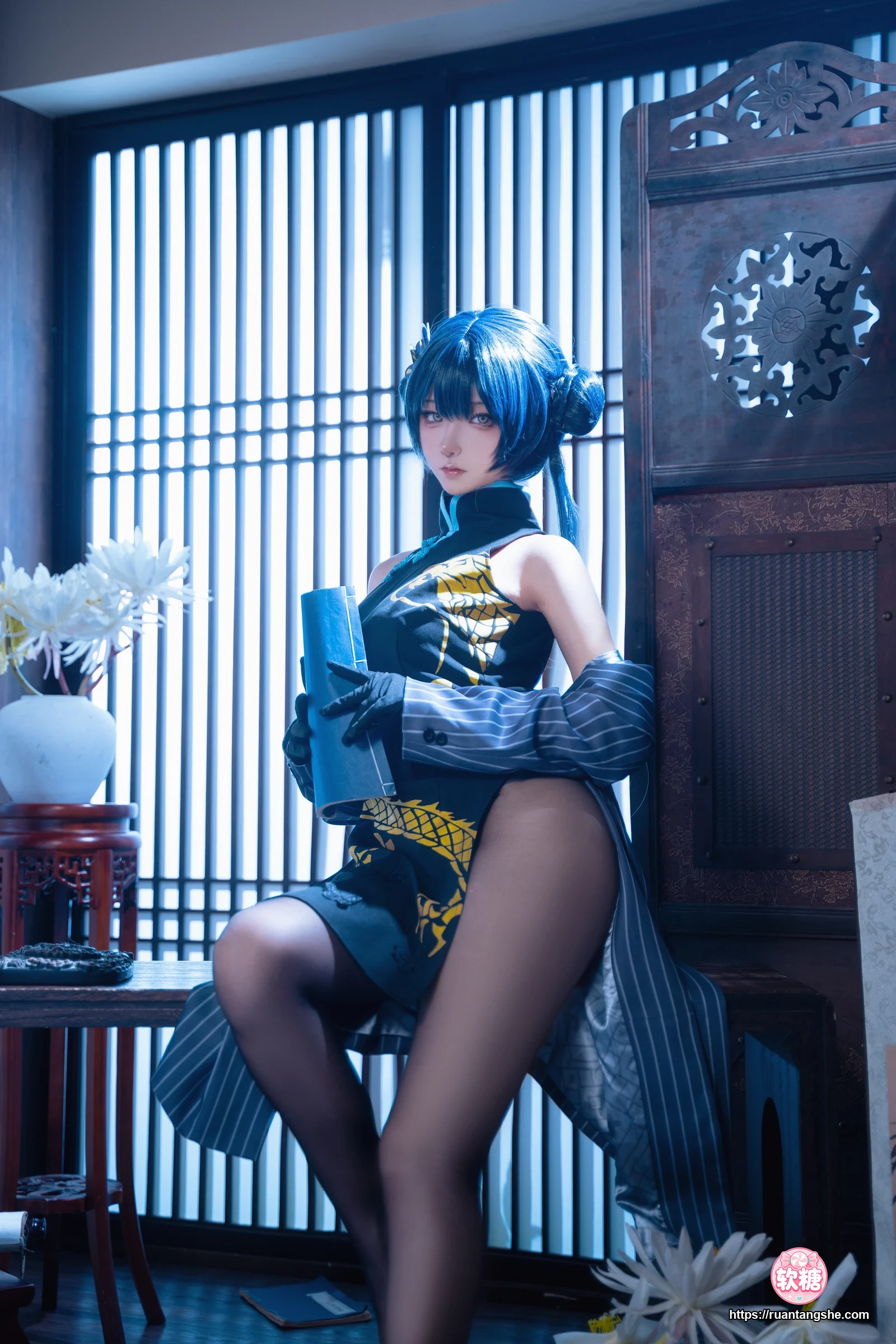 Seya-狮砸 Seya-狮砸 NO.047 - 蔚蓝档案 妃咲旗袍
