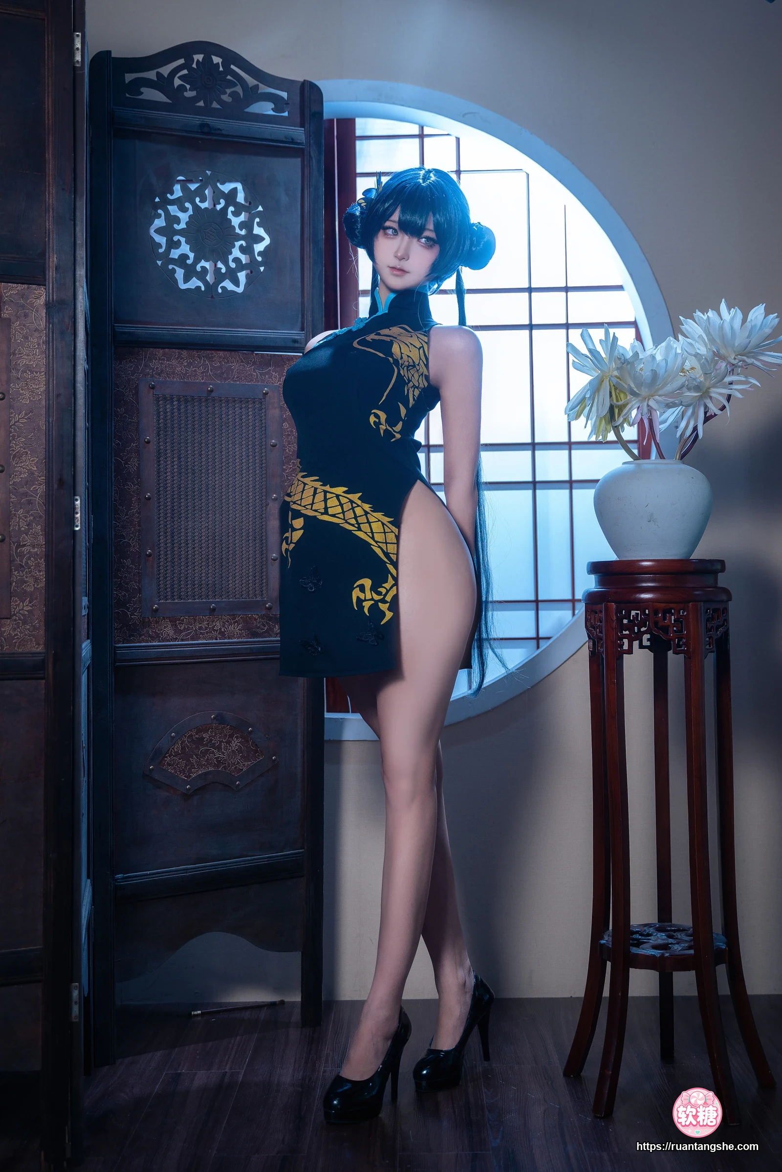Seya-狮砸 Seya-狮砸 NO.047 - 蔚蓝档案 妃咲旗袍