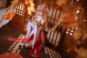 Seya-狮砸《原神 八重神子》写真图集 12P｜在线预览与图包下载