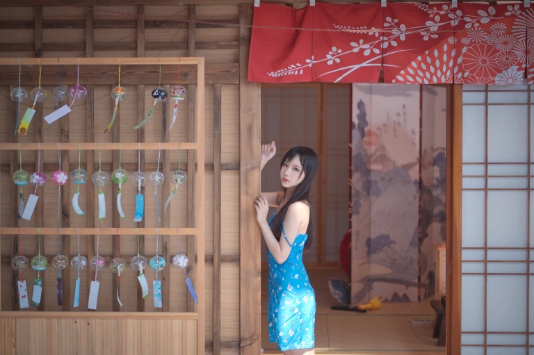 Shika小鹿鹿《蓝裙子》写真图集 16P｜在线预览与图包下载