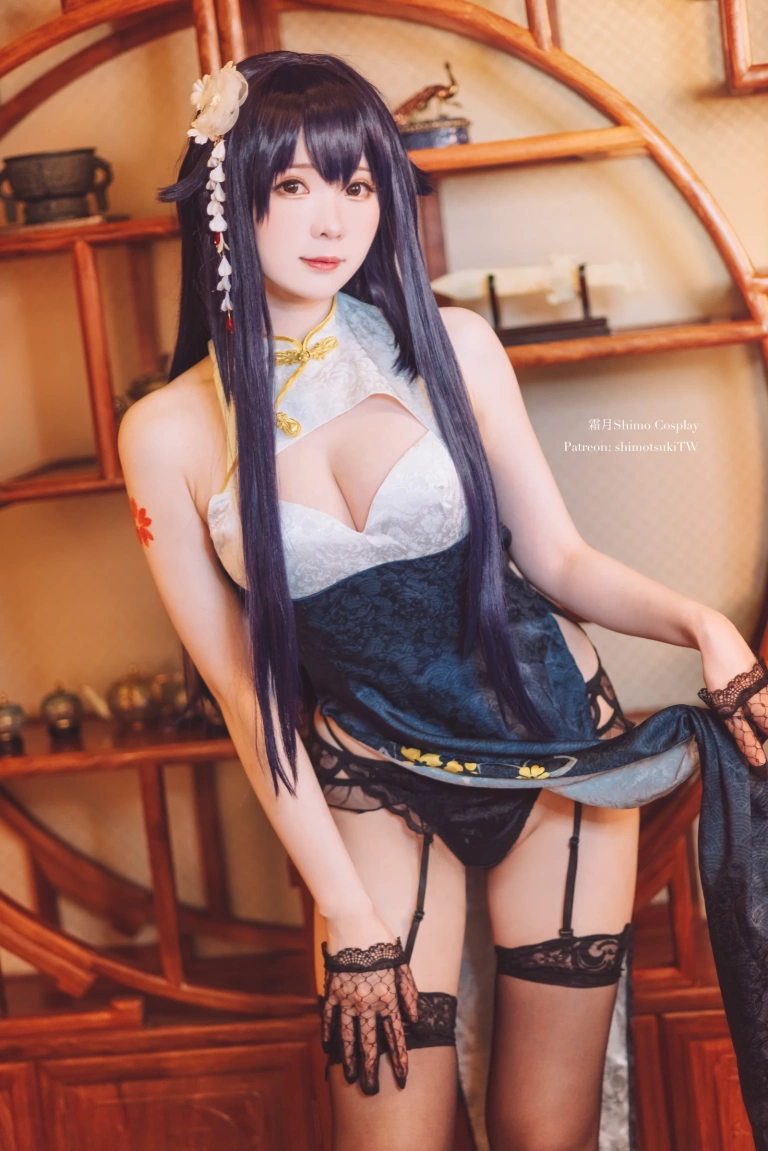 霜月shimo《碧蓝航线 吾妻旗袍》写真图集 12P+1V｜在线预览与图包下载