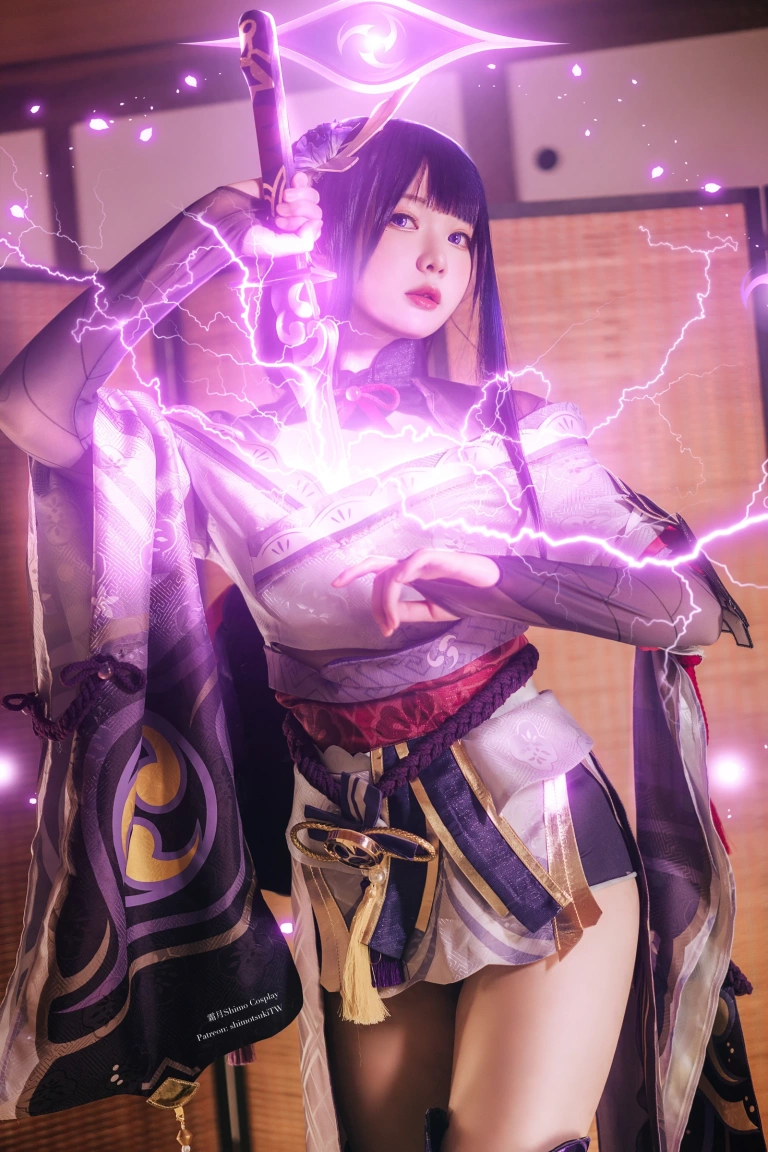 霜月shimo《Raiden Shogun》写真图集 15P｜在线预览与图包下载