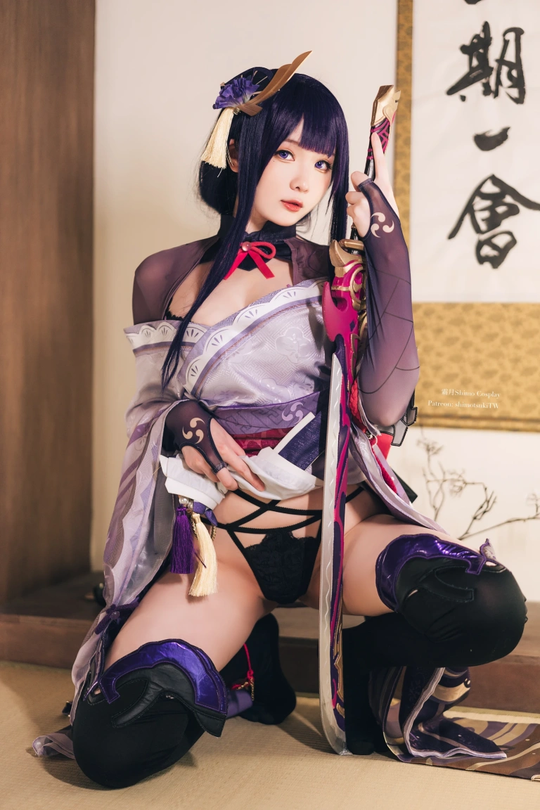 霜月shimo《Raiden Shogun》写真图集 15P｜在线预览与图包下载