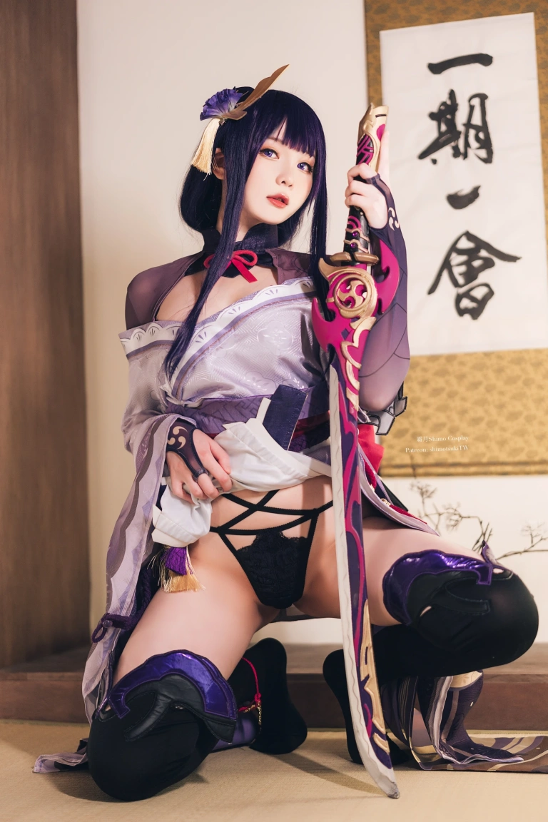 霜月shimo《Raiden Shogun》写真图集 15P｜在线预览与图包下载