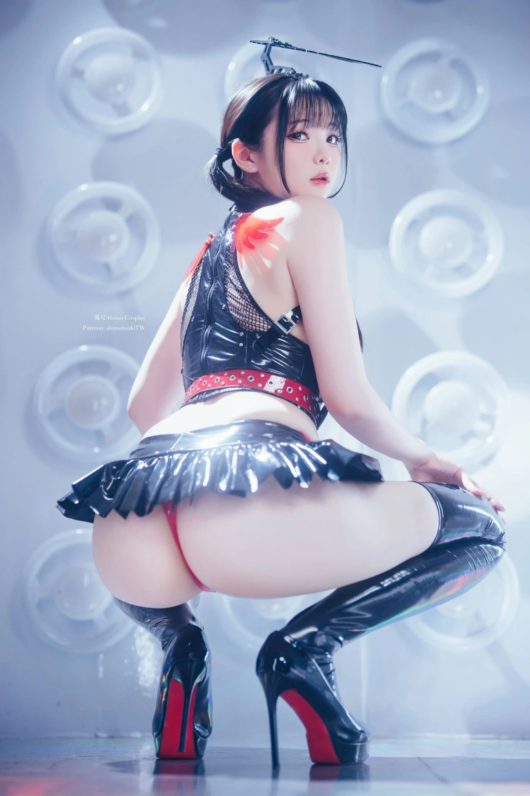霜月shimo《賽博黑天使 Cyber Black Angel》写真图集 20P+3V｜在线预览与图包下载