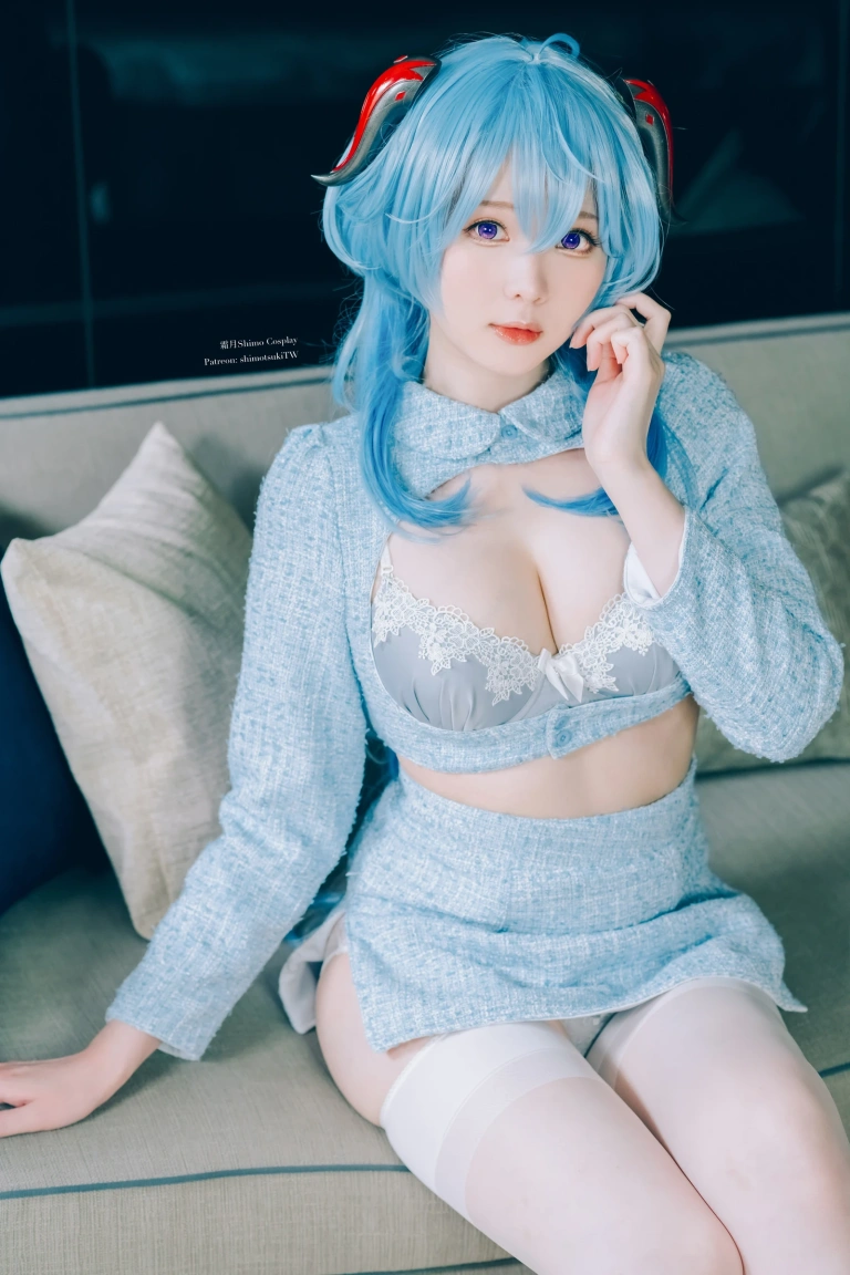 霜月shimo《Ganyu lingerie》写真图集 15P｜在线预览与图包下载