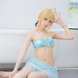 封疆疆v《阿尔托莉雅·潘德拉贡 泳装》写真图集 40P｜在线预览与图包下载