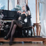 封疆疆v《原神 申鹤同人黑婚纱》写真图集 20P｜在线预览与图包下载