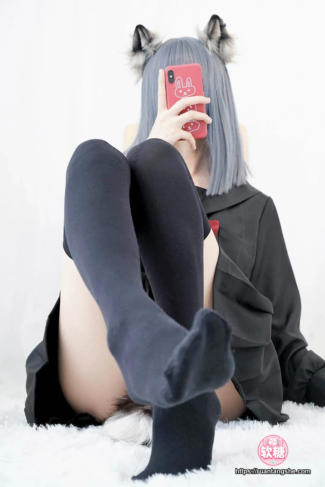 眼酱大魔王w 眼酱大魔王w NO.008 - 补丁 蝴蝶结黑丝 裸足 兽耳