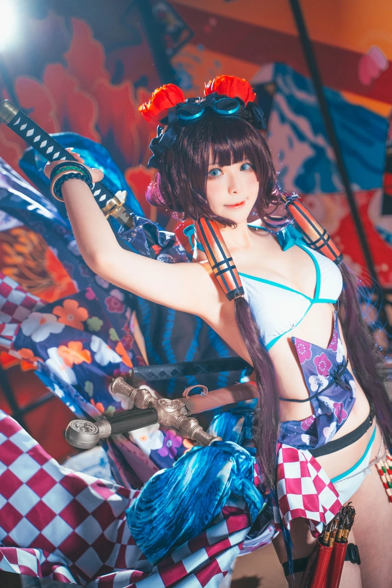w百合欧皇子w《水着阿荣》写真图集 21P｜在线预览与图包下载