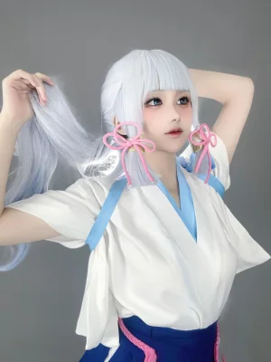幼愛Youmeko《原神 神里绫华》写真图集 47P｜在线预览与图包下载
